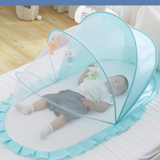 Màn chụp cho bé gấp gọn, mùng chụp cho bé chống muỗi, dùng cho giường và nôi cũi
