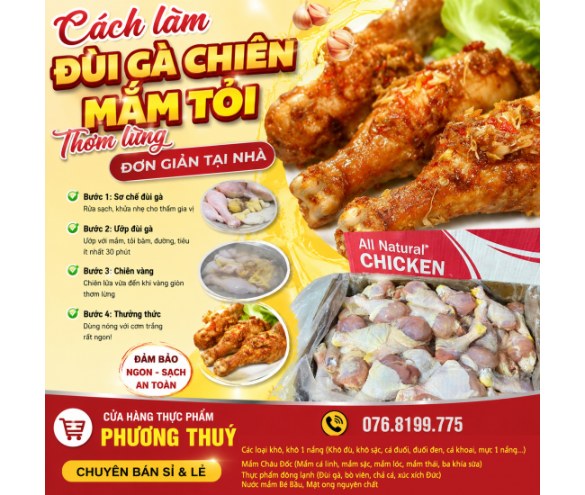 Cách làm đùi gà chiên mắm tỏi thơm ngon tại nhà – Da giòn, thịt mềm, đậm đà đưa cơm