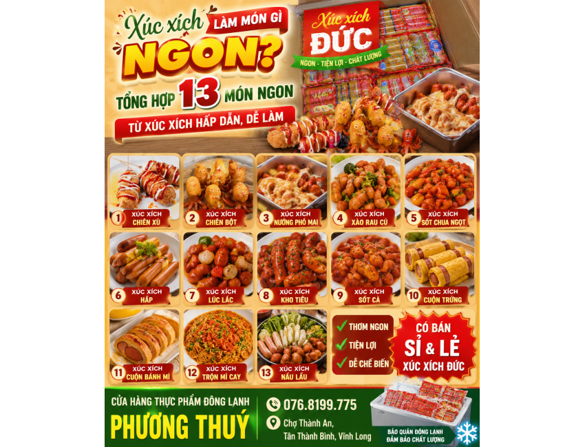 XÚC XÍCH LÀM MÓN GÌ NGON? TỔNG HỢP 13 MÓN NGON TỪ XÚC XÍCH HẤP DẪN, DỄ LÀM TẠI NHÀ