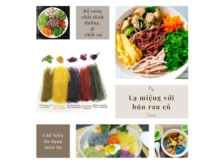 Bún rau củ ngũ sắc